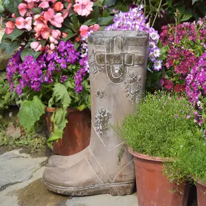 Unique Resin Garden Resin Rain Boots garden landscaping