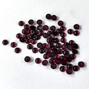 Granat violet naturel 3 mm, cabochon rond à fond plat, pierre précieuse en vrac pour la fabrication de bijoux - Product Image 3