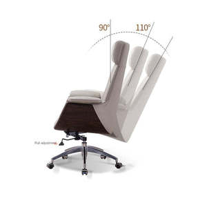 Chaise de bureau moderne à dossier haut en cuir PU, chaise de direction ergonomique pivotante pour la maison, le bureau et l'usage commercial - Product Image 4