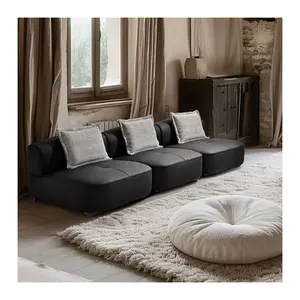 Italian Sofa Living Room 1 2 3Seaters Modern Italian Home Furniture Designs Modular Sectional Faux Leather Fabric Sofa Set