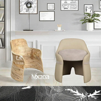 Fauteuil lounge individuel moderne en velours avec accoudoirs et pieds en bois pour la maison, le bureau, le salon, la chambre
