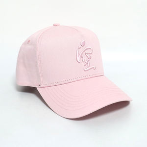 Chapeau Usine En Gros <span class=keywords><strong>Rose</strong></span> Pâle <span class=keywords><strong>Couleur</strong></span> Coton Peut Être Personnalisé Broderie logo Filles Dames Femmes En Plein Air Casquette De Baseball - Product Image 3