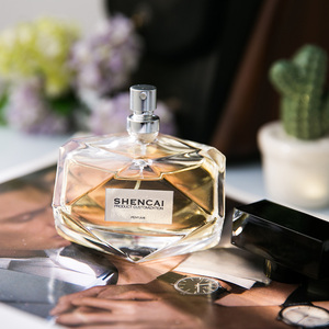 Nước Hoa Thời Trang Bán Buôn Rõ Ràng Độc Đáo Lăng Kính Hình Oem 100Ml Cho Phụ Nữ Nước Hoa Thủy Tinh Container Với Nắp - Product Image 3