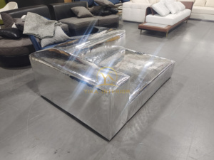Sofá Porto Plateado de Diseño Moderno y Estilo Futurista, Sofá de Una Plaza, Dos Plazas, Sofá Esquinero, Muebles para Sala de Estar - Product Image 3