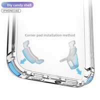 Coque de téléphone transparente en TPU souple antichoc découpée avec précision, avec lanière détachable à quatre coins, pour iPhone 18, 17, 16 Pro Max