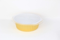Boîte de trousse de premiers soins pour animaux de compagnie en feuille d'aluminium antiadhésive résistante à l'eau personnalisable moules à gâteaux en plastique PP de forme ronde de couleur cible