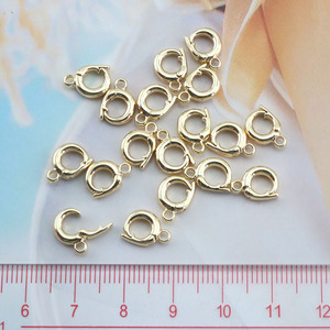 Jf2212 Nhỏ Nhỏ Nhỏ 14K Mạ Vàng Vòng Cổ Có Thể Tháo Rời Bail Vòng Clip Clasp Mặt Dây Chuyền Kết Nối Enhancer Cho Add-On Quyến Rũ - Product Image 4