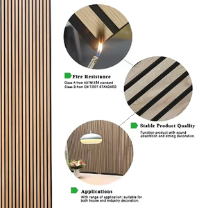 Panneaux acoustiques isolants en <span class=keywords><strong>bois</strong></span> Akupanel de design moderne pour murs et plafonds, 300x300, utilisation hôtelière, absorption <span class=keywords><strong>acoustique</strong></span> hautement efficace - Product Image 2