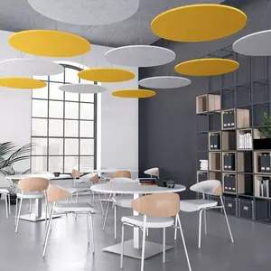Panneaux de plafond acoustiques suspendus ECOJAS Circle | Déflecteurs de plafond acoustiques | 15 couleurs disponibles