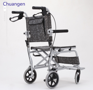 Chuangen-Silla de ruedas plegable para niños y ancianos, portátil, ligera, manual, a la venta - Product Image 4