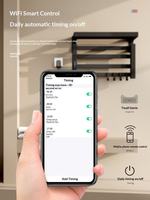 Radiateur Chauffe-Serviettes Électrique 2-en-1 avec Minuteur pour Salle de Bain et Usage Domestique