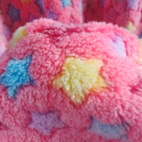 Couverture Douillette pour Enfants en Polaire Corail Double Face à Motif Étoiles Colorées, Impression Offset Personnalisée, Tissu Polaire Doux et Chaud