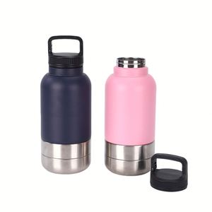 Distributeur d'eau pour animaux de compagnie 3 en 1 avec gamelles en acier inoxydable, portable, pour chiens et chats, vente en gros, marque privée OEM - Product Image 2