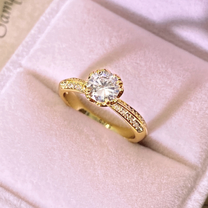 Bague de mariage plaquée or 18 carats étanche avec zircone cubique 3A pour femme – Meilleure vente - Product Image 3