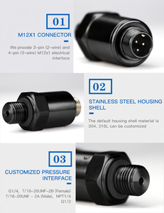 Hot Selling GAMICOS 4-20mA Hydraulic <b>Pressure</b> Transducer & <b>Transmitter</b> Sensor 0.5% FS Accuracy IP55 Protection CE/RoHS Certified - Product Image 6