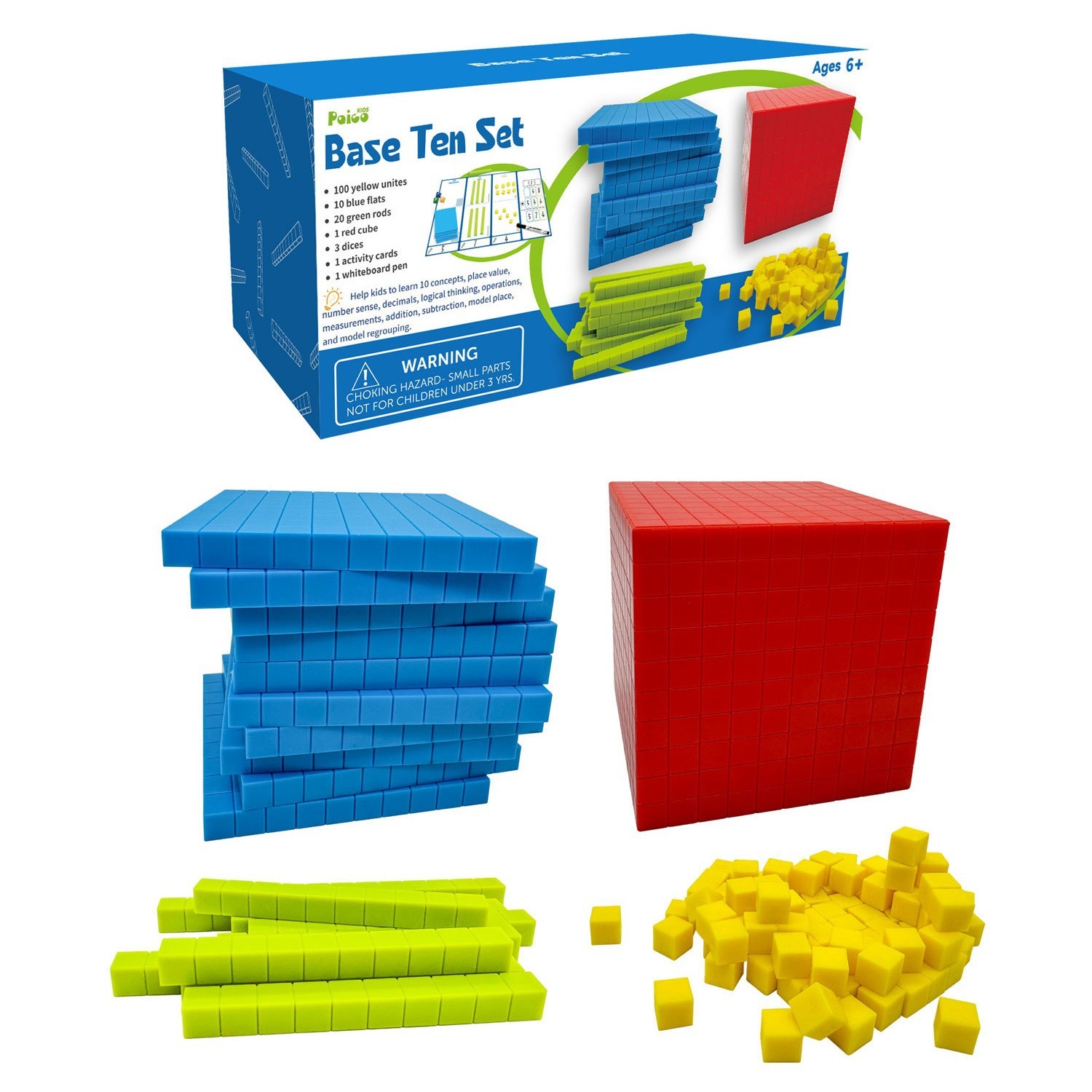 Lot de 10 dés vierges en acrylique arrondis blancs effaçables à sec pour jeu, salle de classe, enseignement, comptage des mathématiques, fournitures scolaires