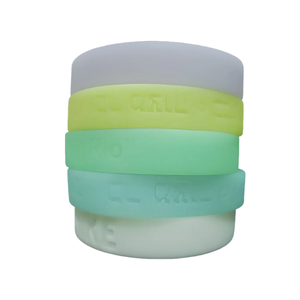 スポーツシーン用のカスタマイズされたPVCシリコーン発光スポーツブレスレットプリントブレスレットグリーンリストバンド。 - Product Image 2