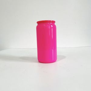 Paquete de 50 Vasos de Vidrio de 16 oz para Sublimación, Color Macaron, con Tapas de PP para Transferencia DTF UV - Product Image 3
