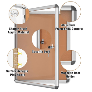 Caja Exterior con Cerradura para Tablero de Mensajes con Lámina de Corcho - Product Image 2