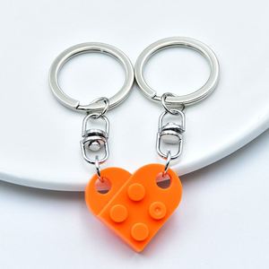 Ensemble de porte-clés pour couple d'amis, pendentif en forme de cœur, puzzle à assembler, accessoires de bijoux en plastique - Product Image 5