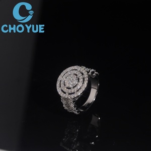 Custom Lab Diamond Cluster <b>Ring</b> Iced Out Solid Sterling <b>Silver</b> 925 Gold Plated <b>Cross</b> Lad Grown Diamond <b>Ring</b> Hip Hop Jewelry - Product Image 4