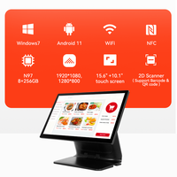 Terminal de caisse tout-en-un SuperWin PSJ8000 15,6 pouces avec Windows 10, écran 1080p, NFC intégré, scanner 2D, Wi-Fi 6