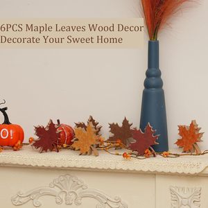 Adornos de Madera con Forma de Hoja de Arce, Decoraciones de MDF para Mesa de Acción de Gracias, Decoración de Escritorio con Temática Otoñal - Product Image 3
