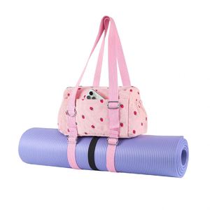 Sac de sport pour femme à motif fruité, poignée souple, léger, multifonctionnel, avec porte-tapis - Product Image 1