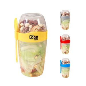 Taza para Ensalada Portátil con Tapa y Logotipo Personalizado, Venta al por Mayor para Uso Doméstico - Product Image 1