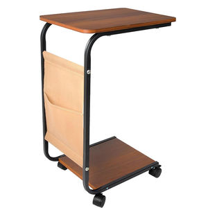 Neues Modell Moderner Luxuriöser <span class=keywords><strong>C</strong></span>-förmiger Holz-Beistelltisch mit Aufbewahrungstasche und Rollrädern für Wohnzimmermöbel - Product Image 1