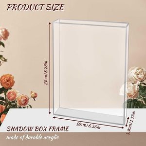 Acrylic 6 x 8in rõ ràng bóng hộp hiển thị trường hợp cho hình ảnh đám cưới Hoa tabletops-cho đồ lưu niệm và nhiều hơn nữa - Product Image 3