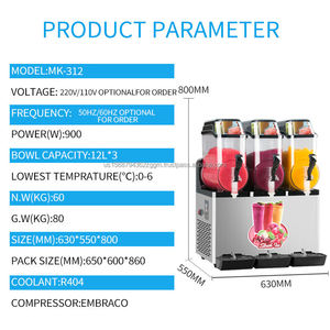Máquina de Granizados de Uso Comercial, Máquina para Hacer Bebidas Congeladas, Máquina de Granizados de Margarita con 3 Tanques - Product Image 2