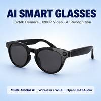 Gafas Inteligentes V03-T6, 32MP, Video 1200P, Traducción en Tiempo Real, Audio Hi-Fi Abierto, Modo Dual Inalámbrico Wi-Fi, Reconocimiento de Imágenes por IA, Voz
