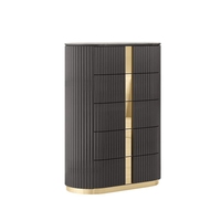 NOVA Suite de Chambre à Coucher de Luxe Moderne 6 Pièces, Lit King Size avec Tête de Lit Rembourrée, Lit Queen Size avec Rangement
