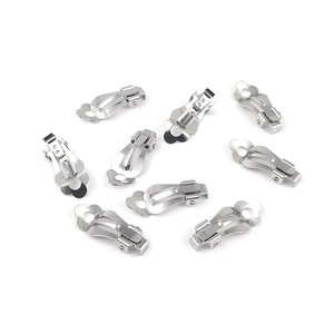 Clips d'oreille en acier inoxydable 316L pour boucles d'oreilles invisibles sans perçage, matériaux de bricolage, clips à ressort, unisexe - Product Image 2
