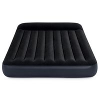 Colchón Inflable INTEX 64143 64150 Tamaño Queen con Almohada Integrada y Bomba Interna, Cama Inflable de 1.52m X 2.03m X 25cm para Dormitorio Moderno