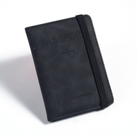 Ensemble de documents de voyage en cuir PU avec logo OEM, porte-cartes RFID multi-fentes, multifonctionnel, pour passeport