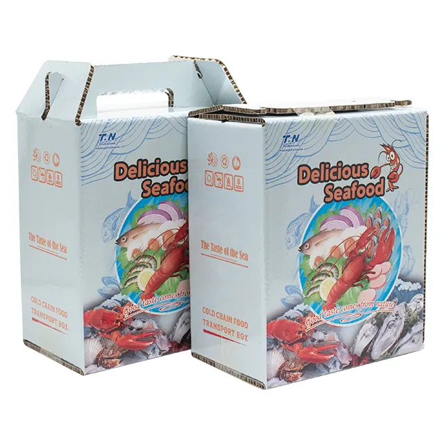 Biodegradable Frozen Food Packaging Carton For Transporting Frozen Shipping Cold Chain Insulation Box Paper Refrigerate