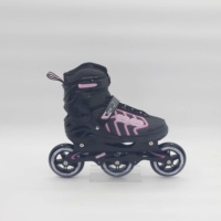 Patins à roulettes professionnels d'extérieur pour freestyle, châssis en aluminium noir en PVC, roulements ABEC-7, chaussures de roller imperméables de haute qualité