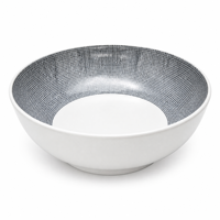Service de vaisselle en mélamine à carreaux bleu-gris, ensemble incassable d'assiettes, bols et plateaux pour restaurant, fête, repas quotidiens, sûr et conforme CE