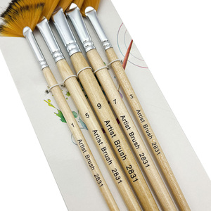 Ensemble de pinceaux d'artiste 5/15/25 pièces - Poils en nylon doux anti-chute, manche en bois, pour <span class=keywords><strong>peinture</strong></span> acrylique/aquarelle/à l'<span class=keywords><strong>huile</strong></span> - Product Image 5