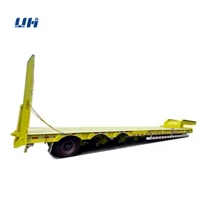 Hot Sell Especificações 3 Eixo 40ft Low Bed Container Semi Trailer Ganso Pescoço Lowboy Truck Trailers