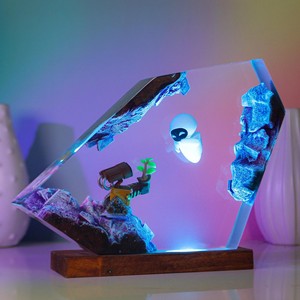Lámpara de Noche de Resina Epoxi Hecha a Mano, Lámpara de Mesa de Resina Epoxi, Pequeño Robot PS5, Adorno de Regalo Estilo Bohemio - Product Image 3