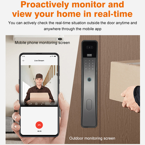 TUYA WIFI Face Fingerprint Key Password Card Smart <strong>Door</strong> Lock Digital <strong>Door</strong> Lock Keyless Cerradura Inteligente Smart Lock - Product Image 6