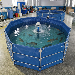 Keyubo 8000L Popolare Vasca d'Acqua ad Alta Densità per Acquacoltura di Pesci e Gamberetti in Tubo Zincato Rotondo per Allevamento Ittico Agricolo - Product Image 3