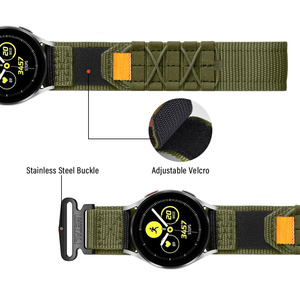Correas deportivas de nailon para exteriores, correas de <span class=keywords><strong>reloj</strong></span> de tela de nailon transpirable ajustables para <span class=keywords><strong>Huawei</strong></span> Samsung, correa de <span class=keywords><strong>reloj</strong></span> de 22mm y 20mm - Product Image 5