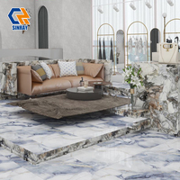 Carreaux d'Intérieur en Porcelaine Imitation Pierre ACCENTS - Bordures Modernes Antibactériennes Brillantes Antidérapantes Résistantes aux Acides 9mm d'Épaisseur