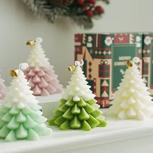 Décoration de Noël Parfum d'intérieur Personnalisé en gros Mini bougie parfumée au sapin de Noël