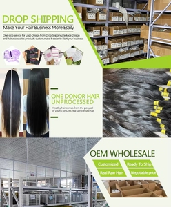 มัดผมชาวเวียดนามมัดผมมนุษย์แบบมัดผมเป็นมัดตรงจากเวียดนามแบบสองชั้น - Product Image 4