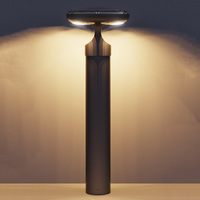 Lampadaire solaire LED en aluminium certifié CE RoHS, IP66 IK10, capteur de mouvement PIR, télécommande, angle de faisceau 120°, éclairage de jardin